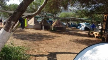 Marmaris’te çadır kamplarına rağbet devam ediyor