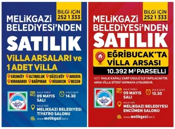 Melikgazi Belediyesi’nden satılık villa ve villa arsası ihalesi
