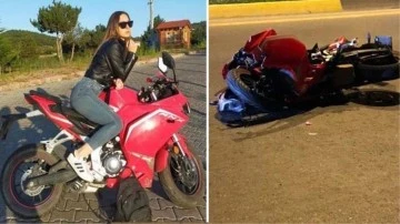 Motorcu genç kızdan geriye çekilen fotoğrafları kaldı