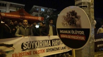 Muğla’da İsrail’in Gazze’ye saldırıları protesto edildi
