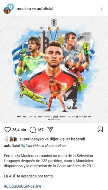 Muslera, Milli Takım kariyerini sonlandırdı
