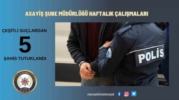 Nevşehir’de UYAP aranması bulunan 5 şahıs tutuklandı
