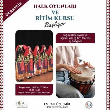 Niğde’de Ritim ve Halk Oyunları Kursu başlıyor
