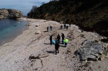 O koydan çok sayıda plastik toplandı
