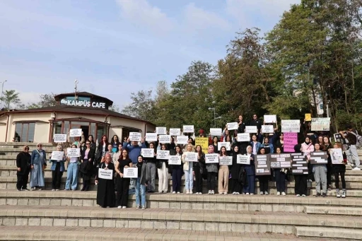 Öğrenci topluluklarından kadına yönelik şiddete sessiz çağrı
