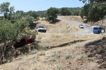 Otomobil yoldan çıkıp ağaca çarptı: 3 yaralı
