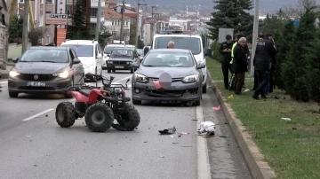 Otomobilin çarptığı ATV sürücüsü ağır yaralandı
