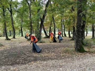 Bursa'da piknikçilerin bıraktığı çöpleri Orman Bölge Müdürlüğü topladı