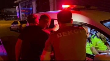 Bursa'da polis ekiplerinden kaçan sürücü gece kartallarına takıldı
