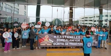 Sağlık Sen üyelerinden hastanelerin bombalanmasına tepki
