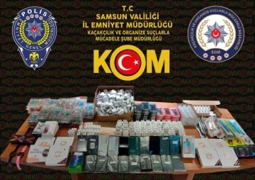 Samsun’da kaçak cep telefonu ve aksesuarı ele geçirildi
