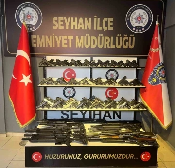 Seyhan polisi kendi rekorunu kırdı: 7 günde 90 silah ele geçirdi
