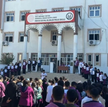 Silopi’de imam hatip lisesi öğrencilerinden Gazze ile dayanışma mesajı
