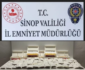 Sinop’ta 3 bin 620 adet içi doldurulmuş makaron ele geçirildi
