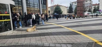 Soğuk havaya rağmen indirim kuyruğu
