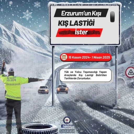 Sürücülere kış lastiği hatırlatması
