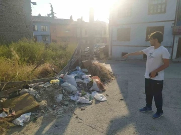 Tarihi bölgeye şuursuzca atılan çöp ve molozlar görüntüler oluşturdu
