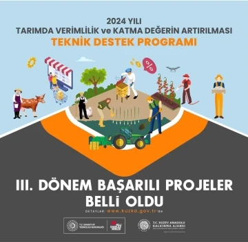 Tarımda Verimlilik ve Katma Değerin Artırılması Teknik Destek Programının 3. dönem sonuçları belli oldu
