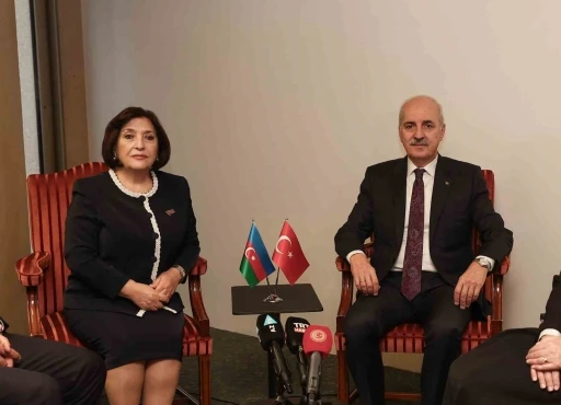 TBMM Başkanı Kurtulmuş, Azerbaycan Milli Meclis Başkanı Gafarova ile görüştü
