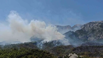 Turizm merkezi Kemer’deki yangın 17 saattir devam ediyor
