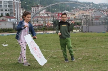 Uçurtma şenliğinde çocuklar doyasıya eğlendi
