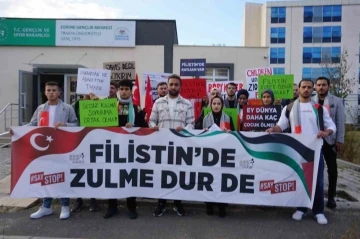 Üniversite öğrencileri Filistin’e destek için bir araya geldiler
