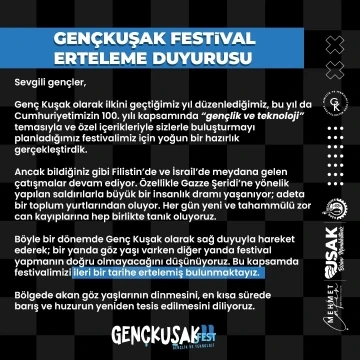 Uşak Genç Fest ertelendi
