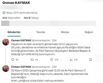 Vali Kaymak adaylık için istifa etti
