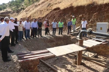 Vali Kızılkaya HESKO Kaptajı İçmesuyu ana kaynağında incelemelerde bulundu
