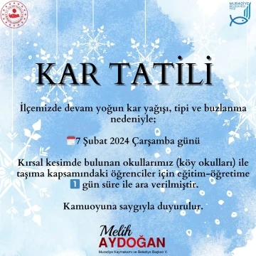 Van’da 4 ilçede taşımalı eğitime 1 gün ara
