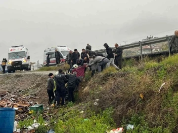 Yağış nedeniyle kayganlaşan yol kazaya neden oldu: 1’i ağır 5 kişi yaralı
