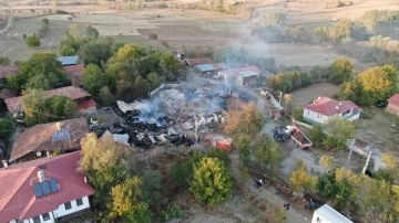 Yangın bölgesi havadan görüntülendi: Facianın eşiğinden dönülmüş
