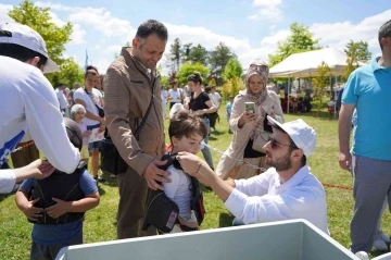 Yazdan kalma havada bine yakın çocuk ata binme fırsatı buldu
