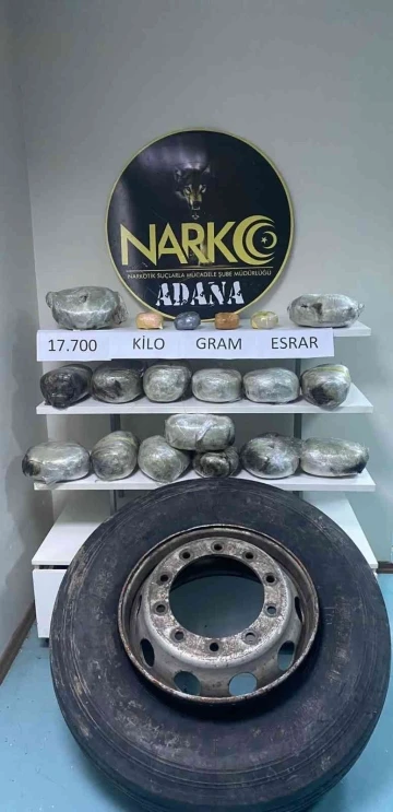 Yedek lastikte 17 kilo esrar ele geçirildi
