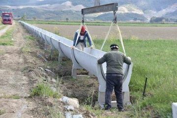 Yenipazar Dalama Sulaması’nda yenileme çalışmaları devam ediyor
