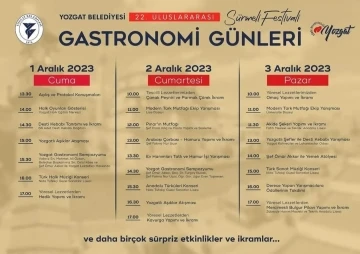 Yozgat’ta Gastronomi Günleri etkinliği düzenlenecek
